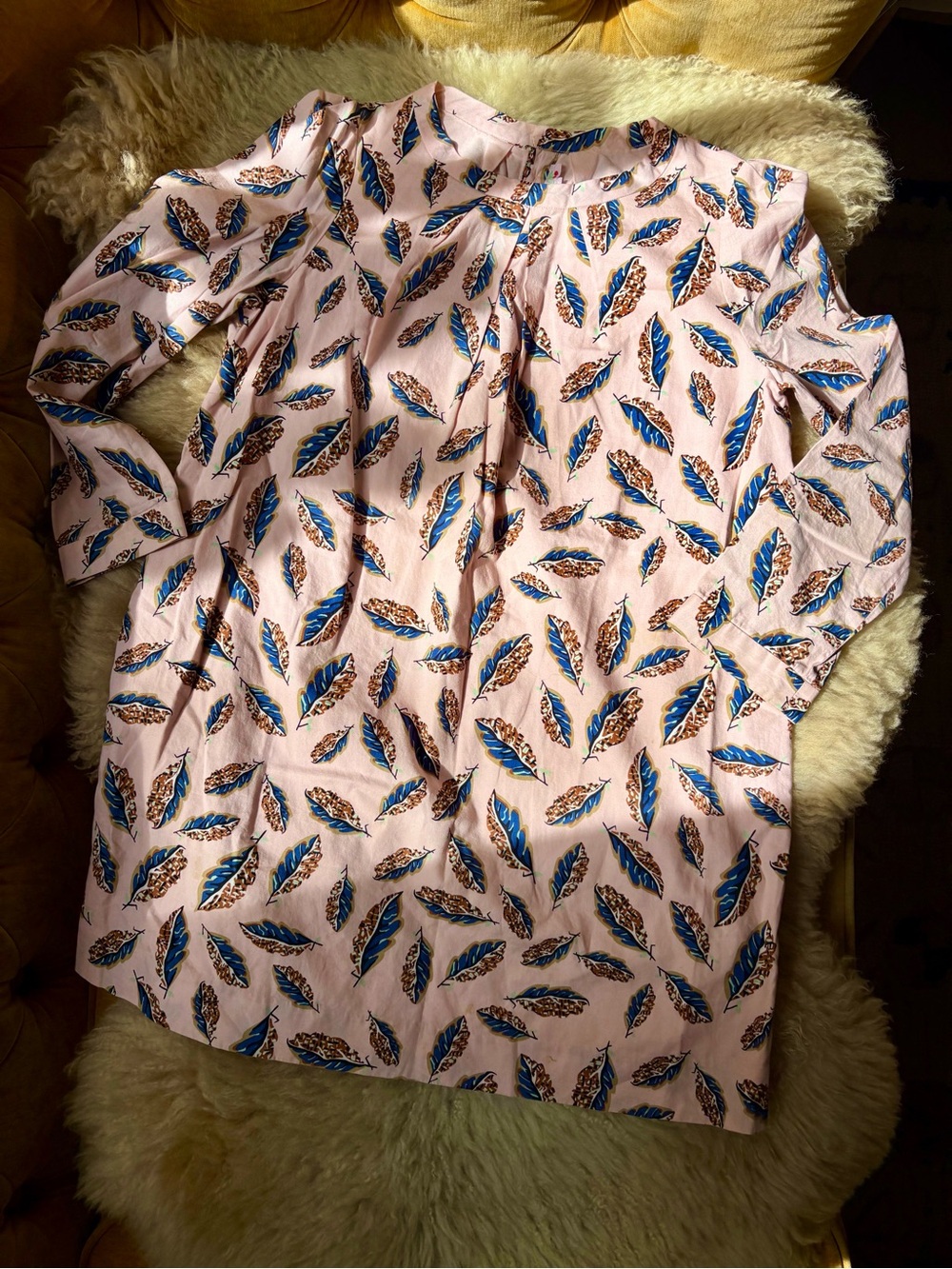 Bonpoint Blush Pink A Line Leaf Dress 10